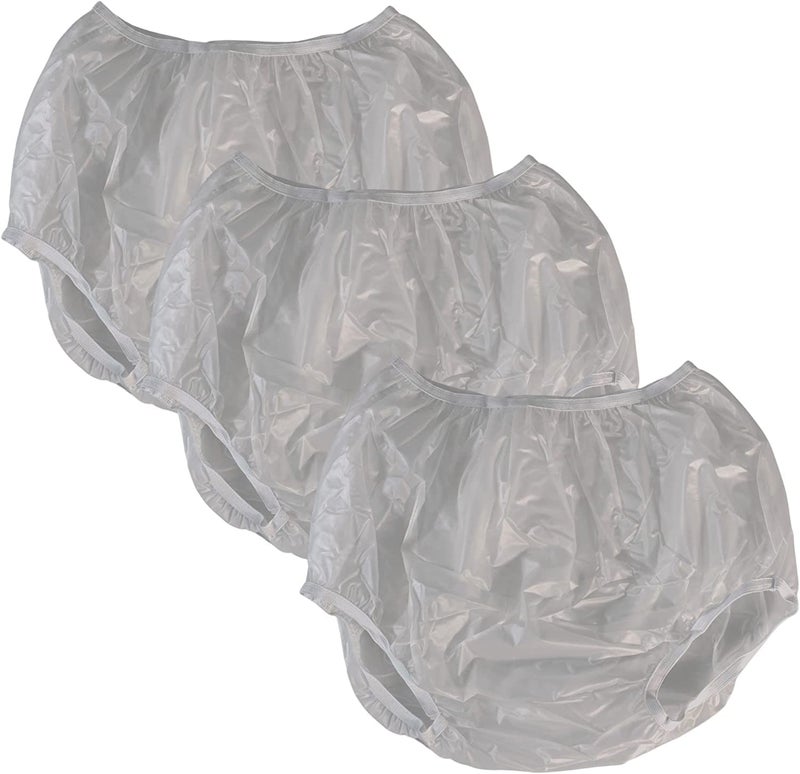 Vakly Adult Vinyl Waterproof PullOnCover Incontinence Pants Pack of 3 Waterproof Protection Designed to GO ON TOP ofTogether with Diapers Briefs as Added Leak Resistance XXLarge